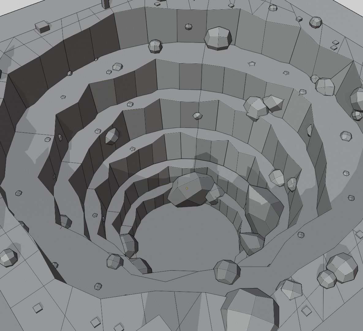 The mysterious deep cave ready to game low-poly Low-poly 3D model_9