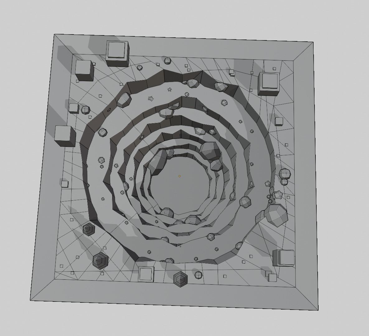 The mysterious deep cave ready to game low-poly Low-poly 3D model_10