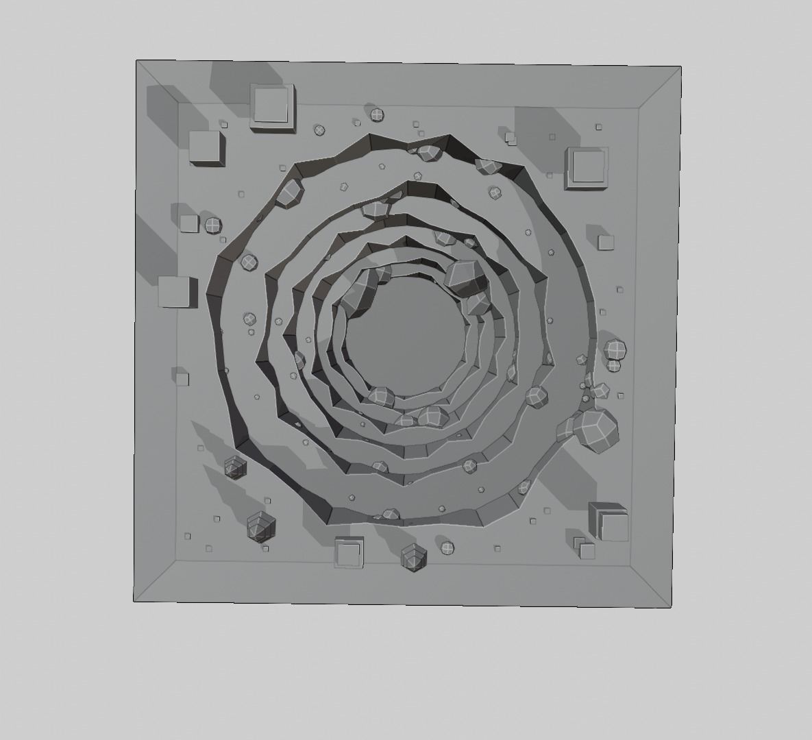 The mysterious deep cave ready to game low-poly Low-poly 3D model_14