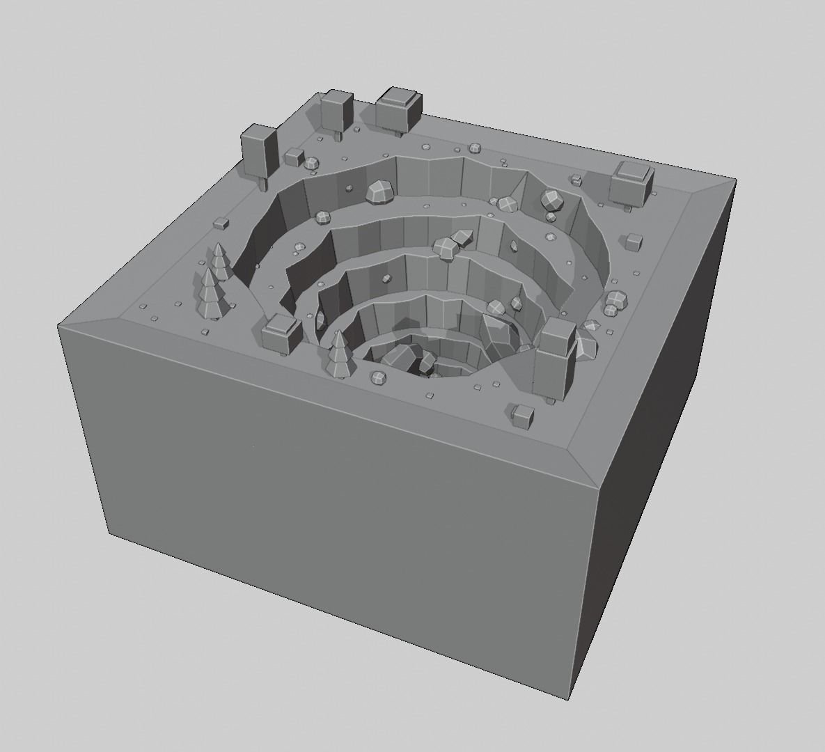 The mysterious deep cave ready to game low-poly Low-poly 3D model_13