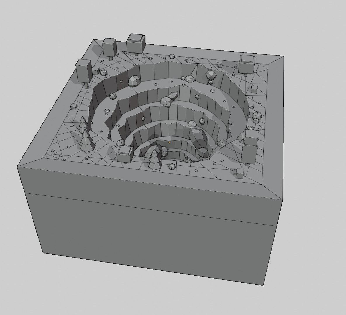 The mysterious deep cave ready to game low-poly Low-poly 3D model_7