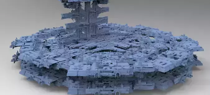 Sci-Fi City dystopia base Grid ground base collection 1 