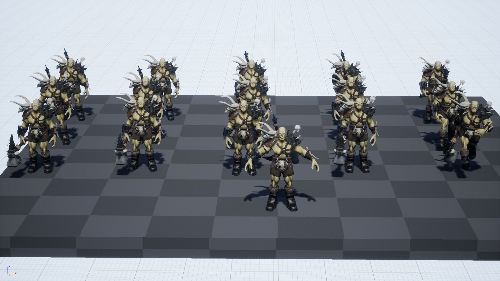 Character Orc Hammer Low-poly 3D model_19