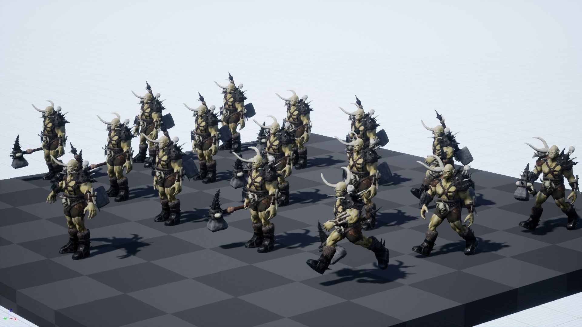 Character Orc Hammer Low-poly 3D model_21