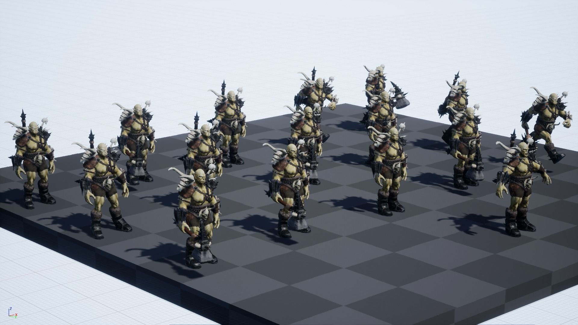 Character Orc Hammer Low-poly 3D model_20