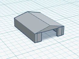 Airport Hangar Free low-poly 3D model_3