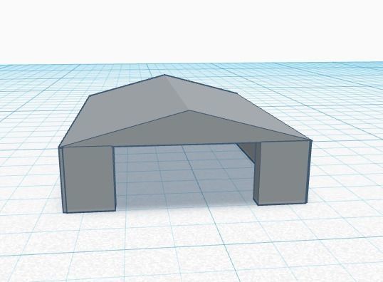 Airport Hangar Free low-poly 3D model_2