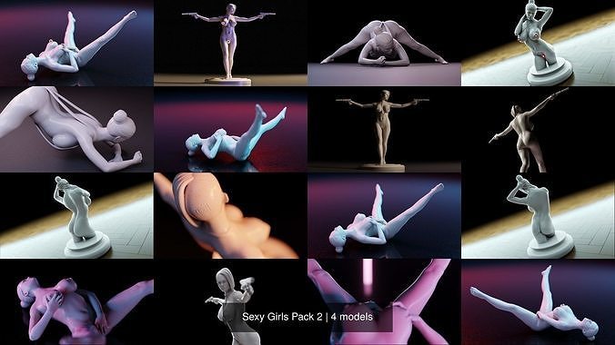 Sexy Girls Pack 2 3D Model Collection