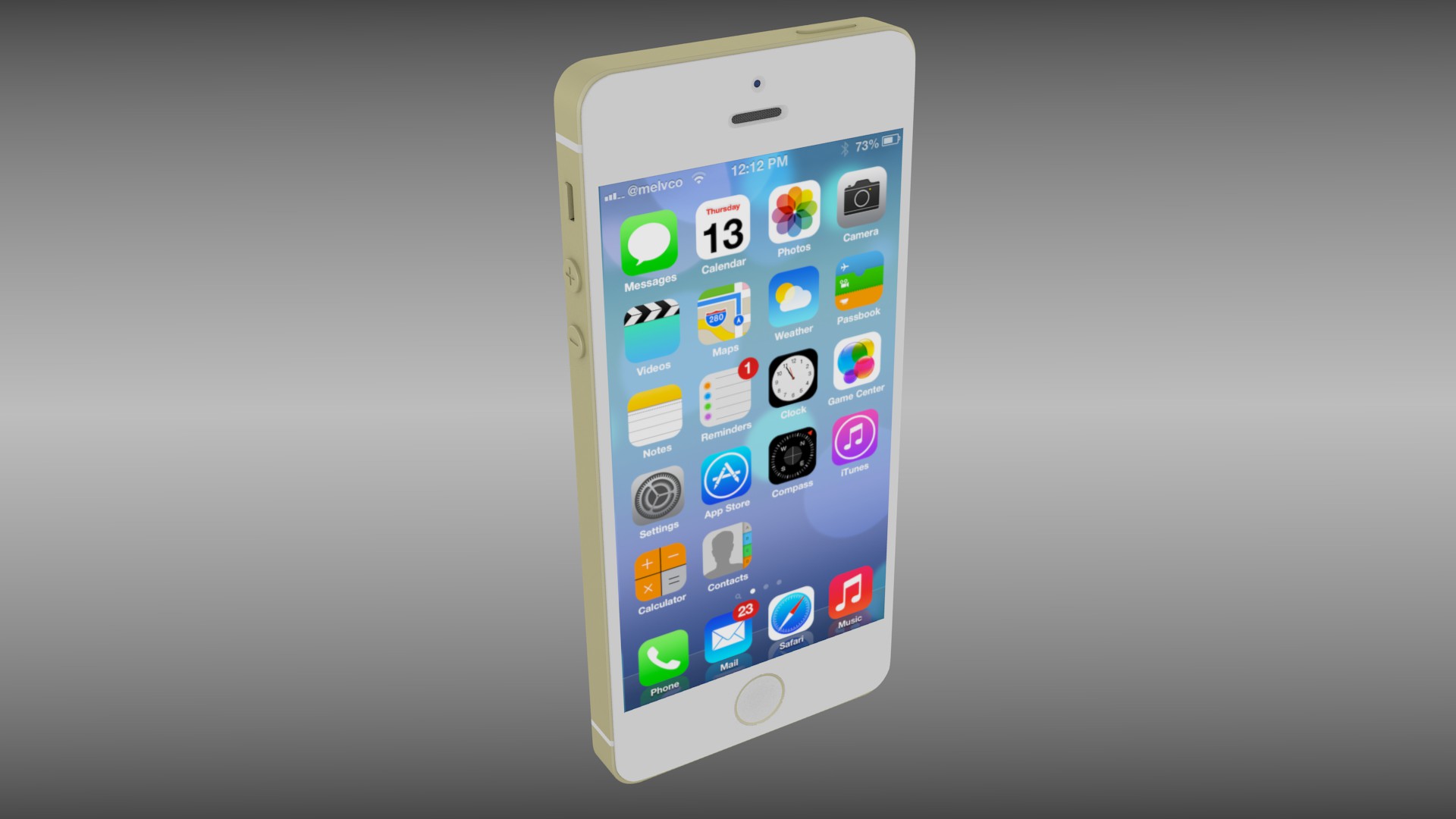 Iphone 5S Gold 3D model_5