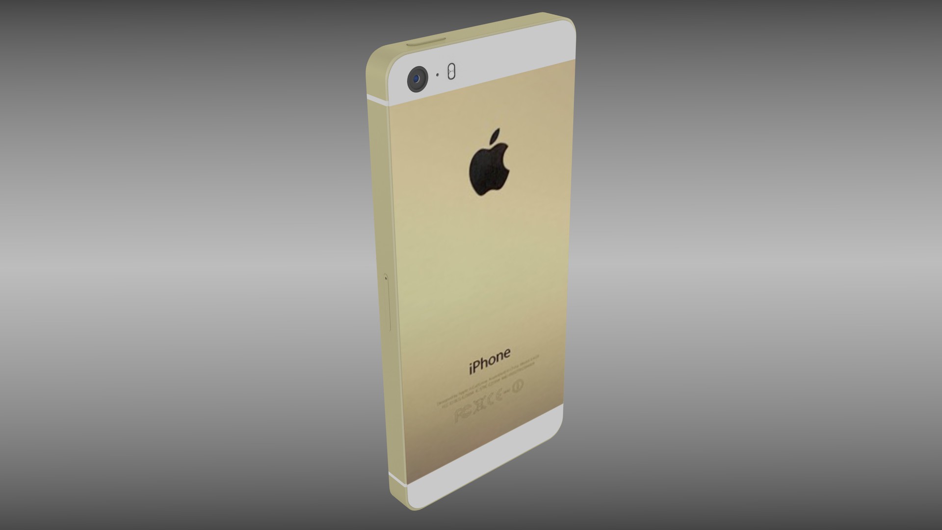 Iphone 5S Gold 3D model_1