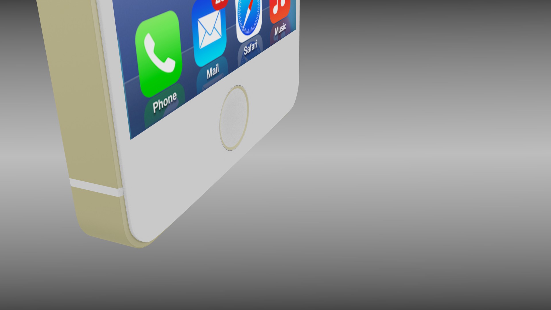 Iphone 5S Gold 3D model_3