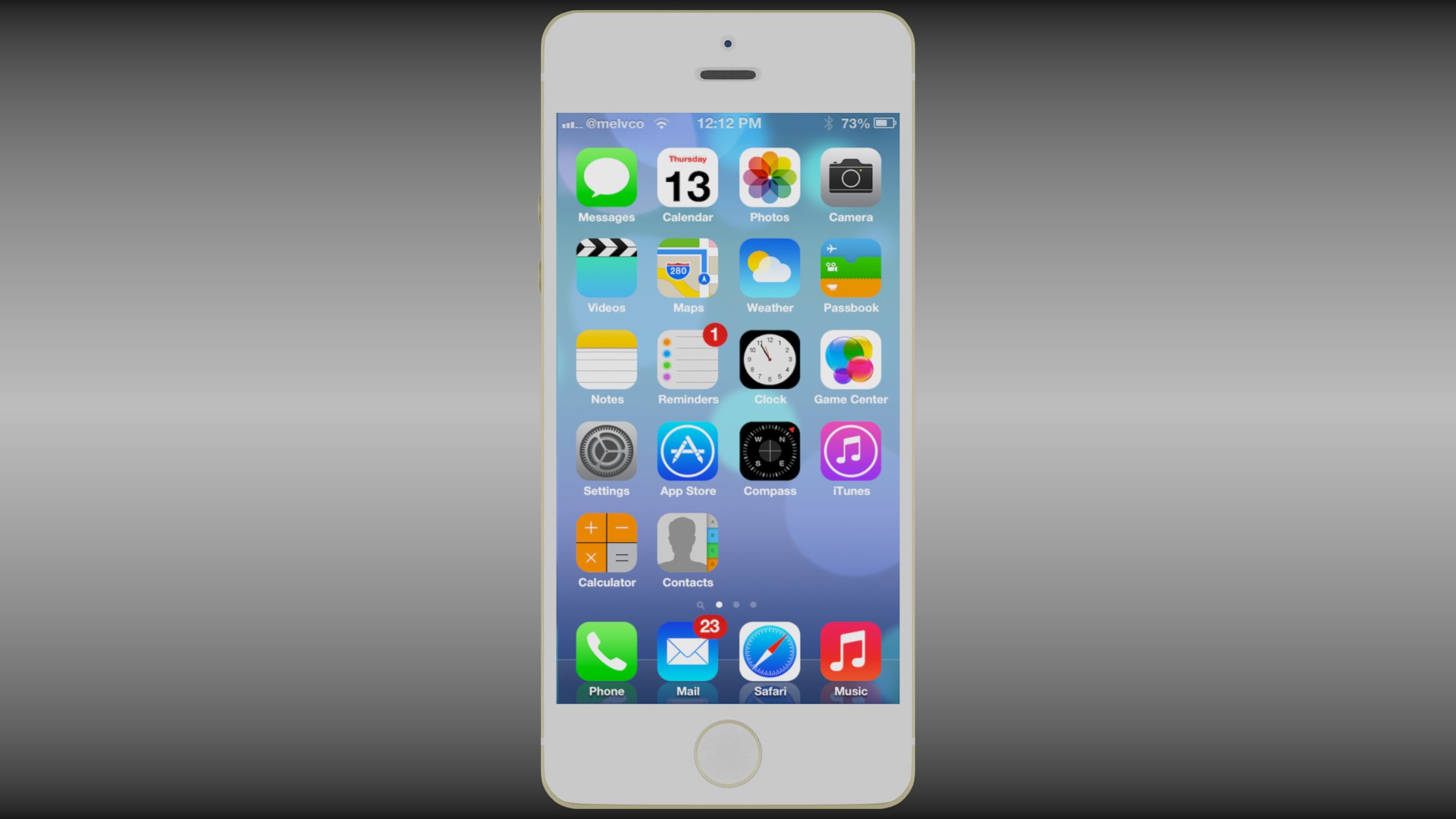 Iphone 5S Gold 3D model_2
