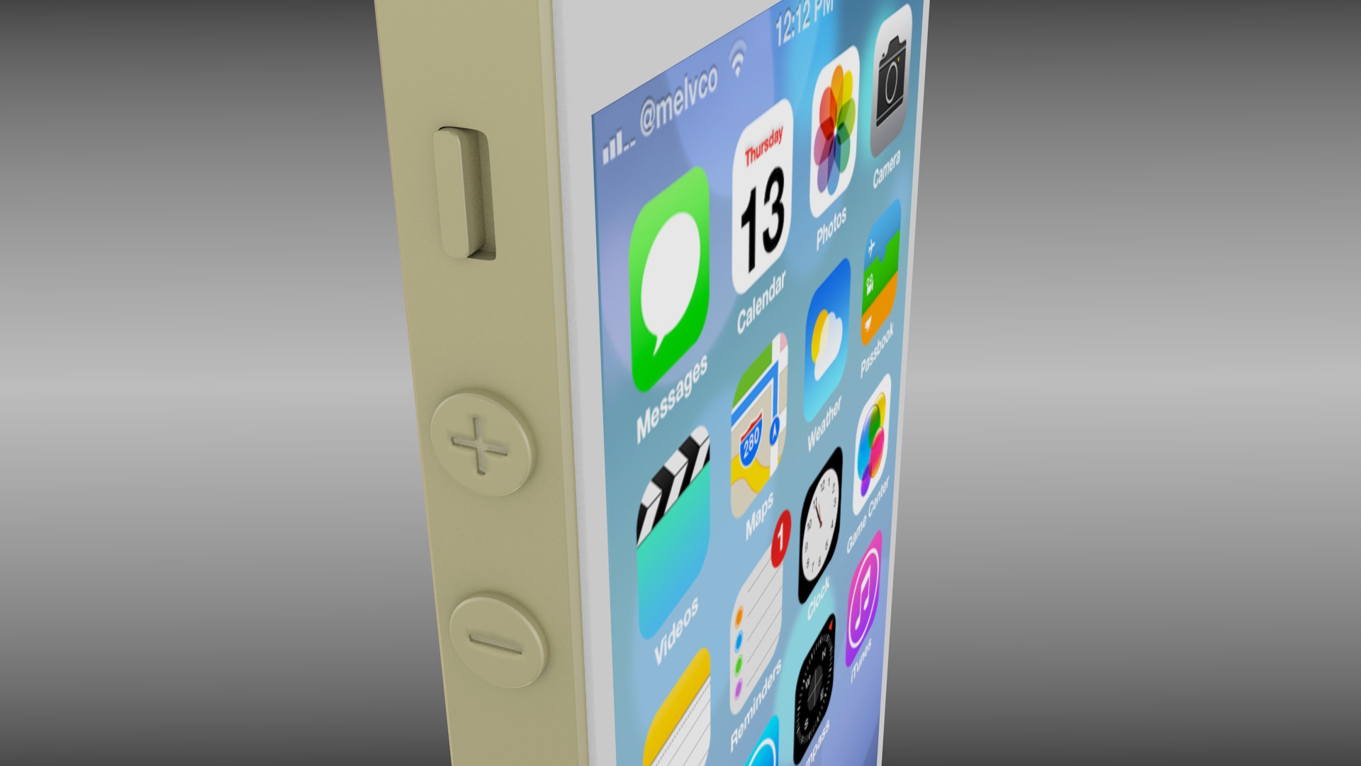 Iphone 5S Gold 3D model_8