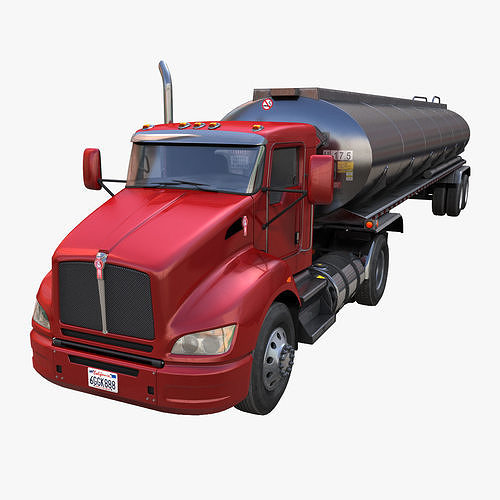 Kenworth T370 fuel tank Low-poly 3D model