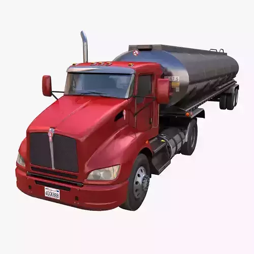Kenworth T370 fuel tank Low-poly 3D model