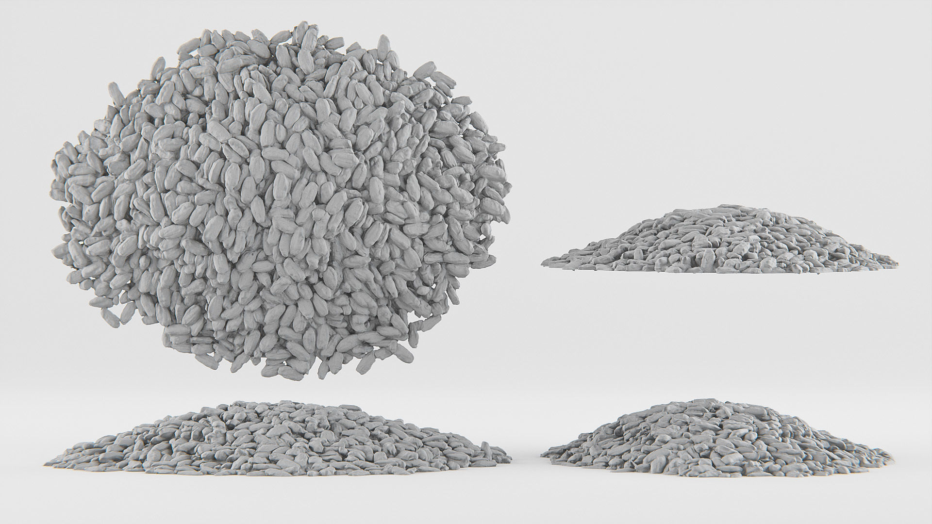 Rice brown Low-poly 3D model_3