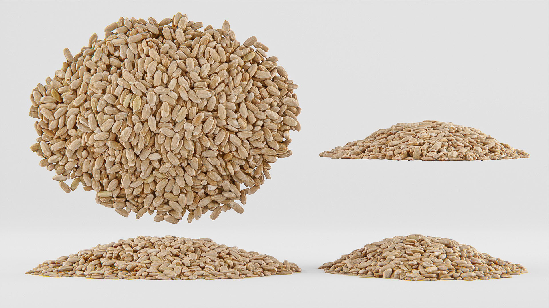 Rice brown Low-poly 3D model_2