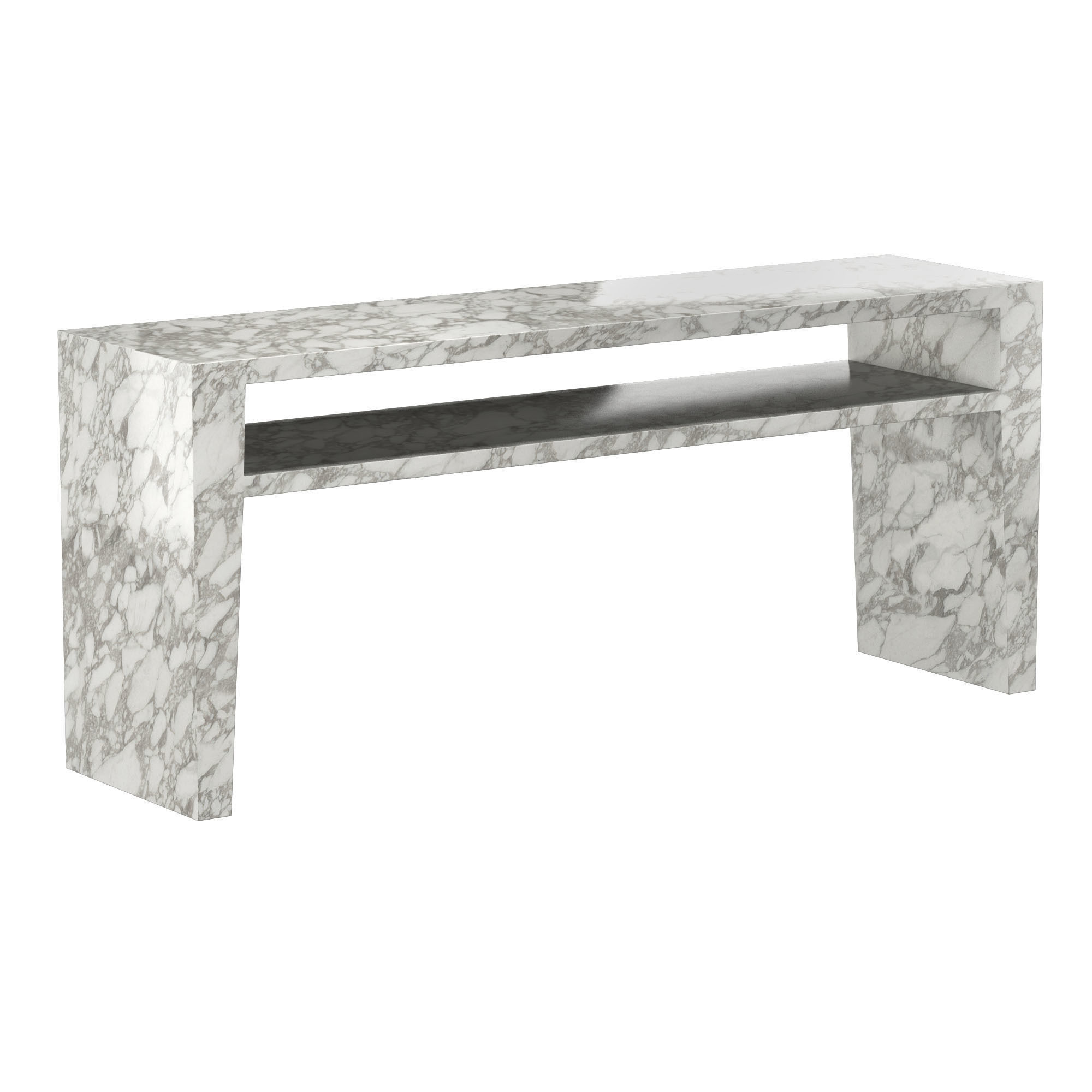 WYETH ITALIAN TRAVERTINE CONSOLE TABLE 3D model_5