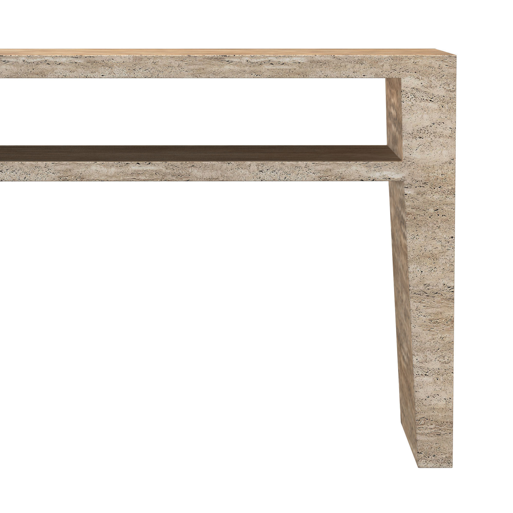WYETH ITALIAN TRAVERTINE CONSOLE TABLE 3D model_2