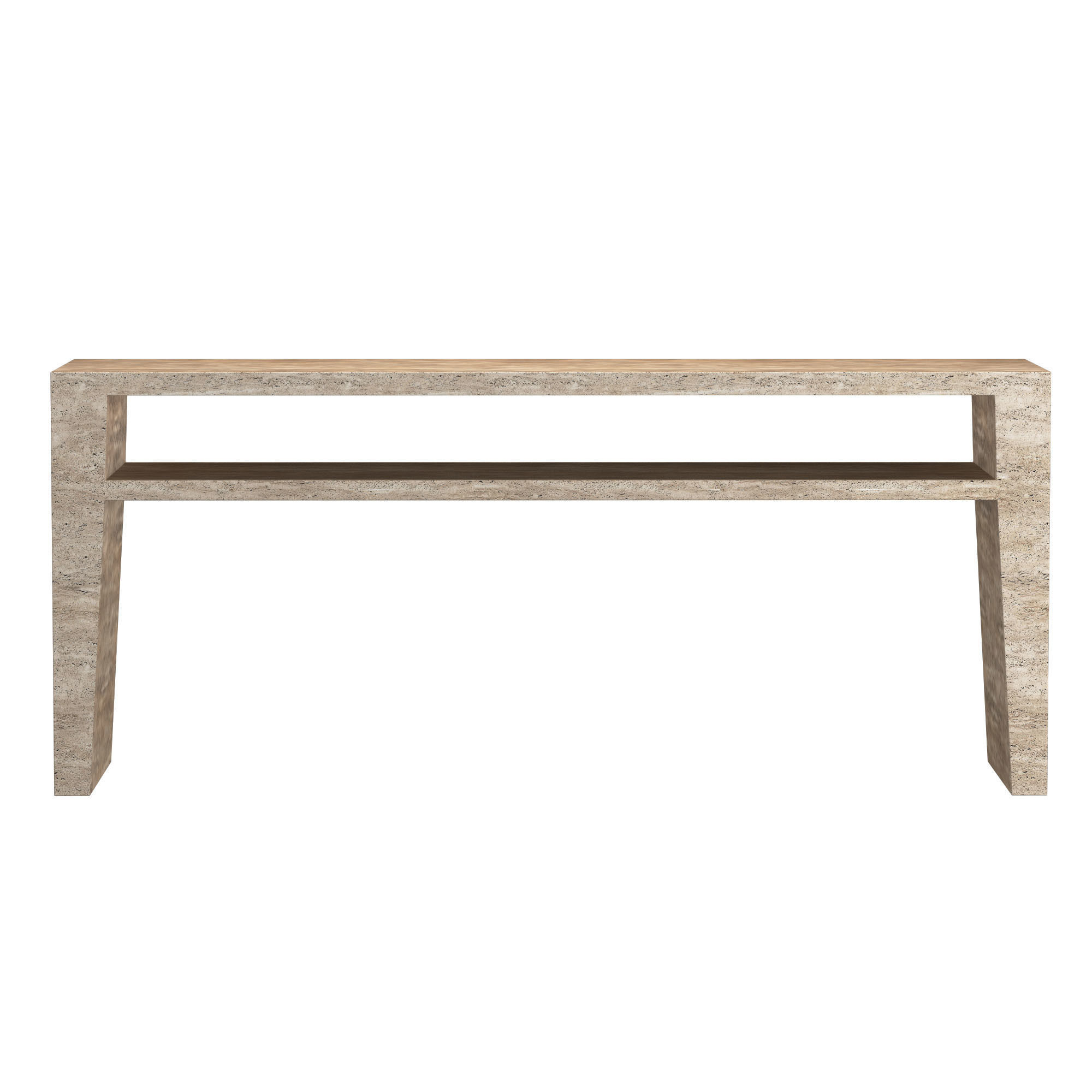 WYETH ITALIAN TRAVERTINE CONSOLE TABLE 3D model_3