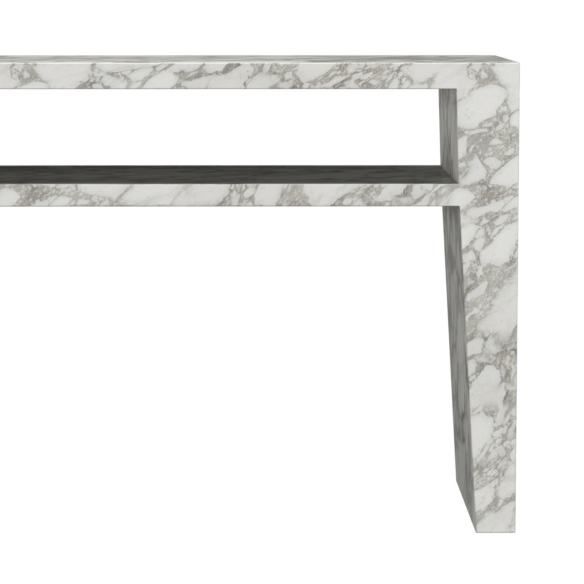 WYETH ITALIAN TRAVERTINE CONSOLE TABLE 3D model_6