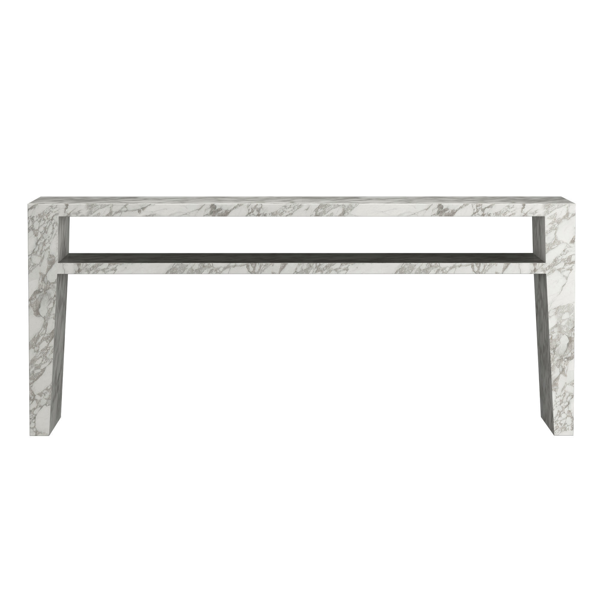 WYETH ITALIAN TRAVERTINE CONSOLE TABLE 3D model_4
