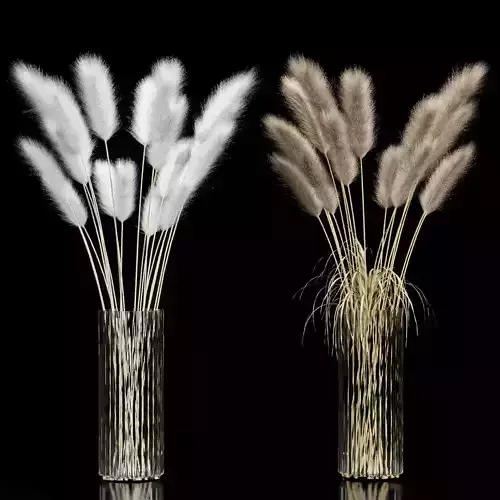 Lagurus in crystal Low-poly 3D model