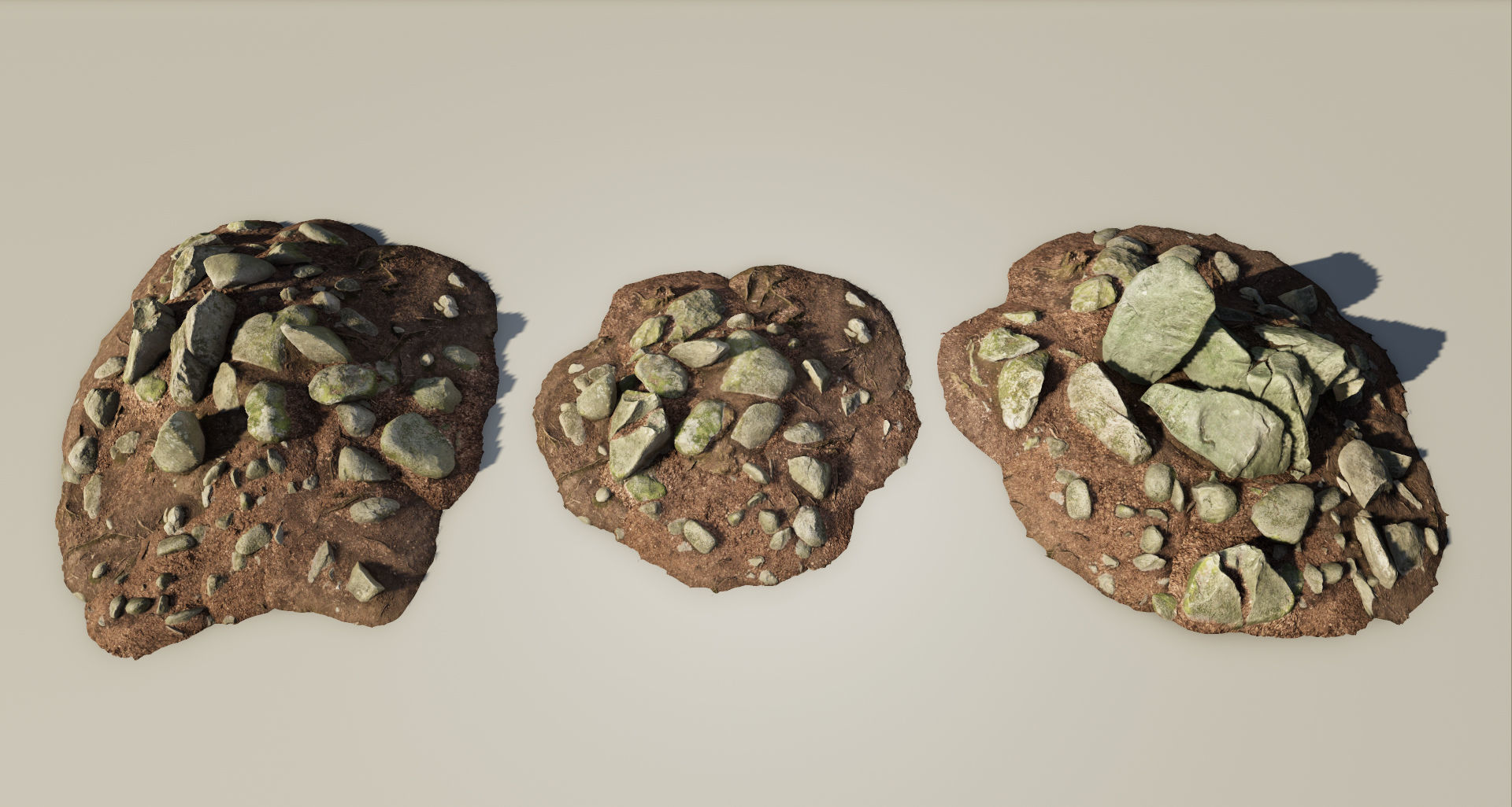 Round Forest Rocks Pack Low-poly 3D model_21