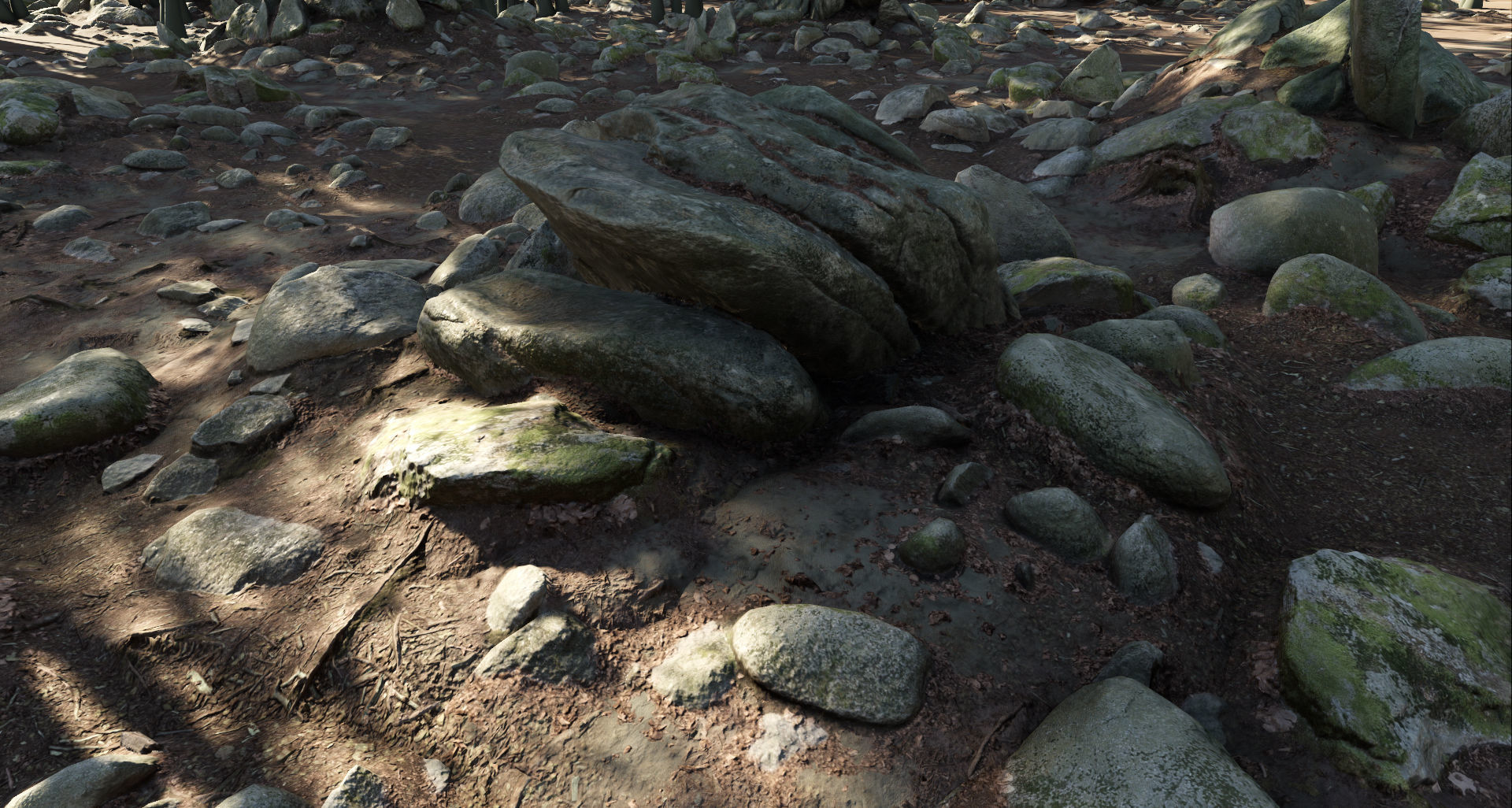 Round Forest Rocks Pack Low-poly 3D model_40