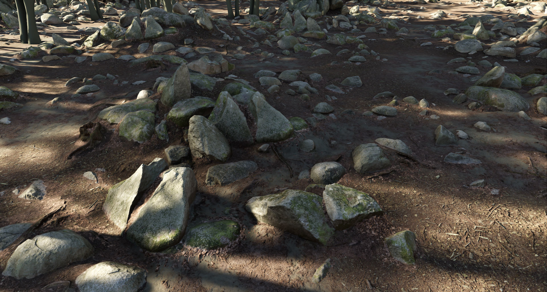 Round Forest Rocks Pack Low-poly 3D model_17