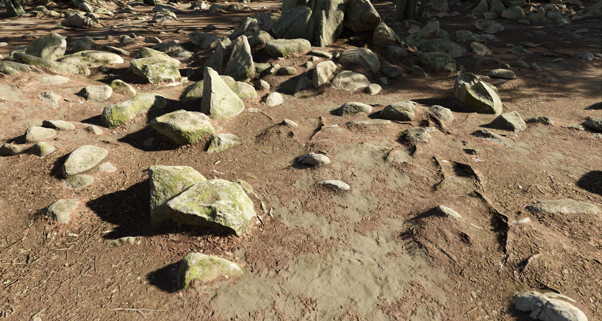 Round Forest Rocks Pack Low-poly 3D model_9