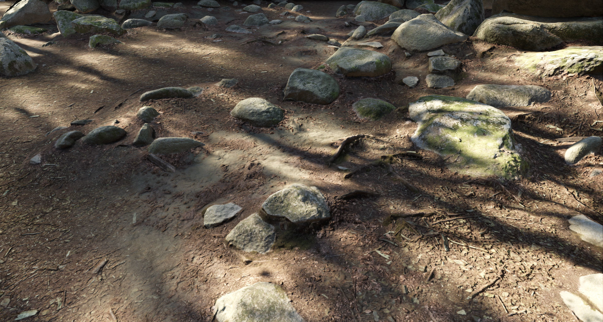 Round Forest Rocks Pack Low-poly 3D model_11
