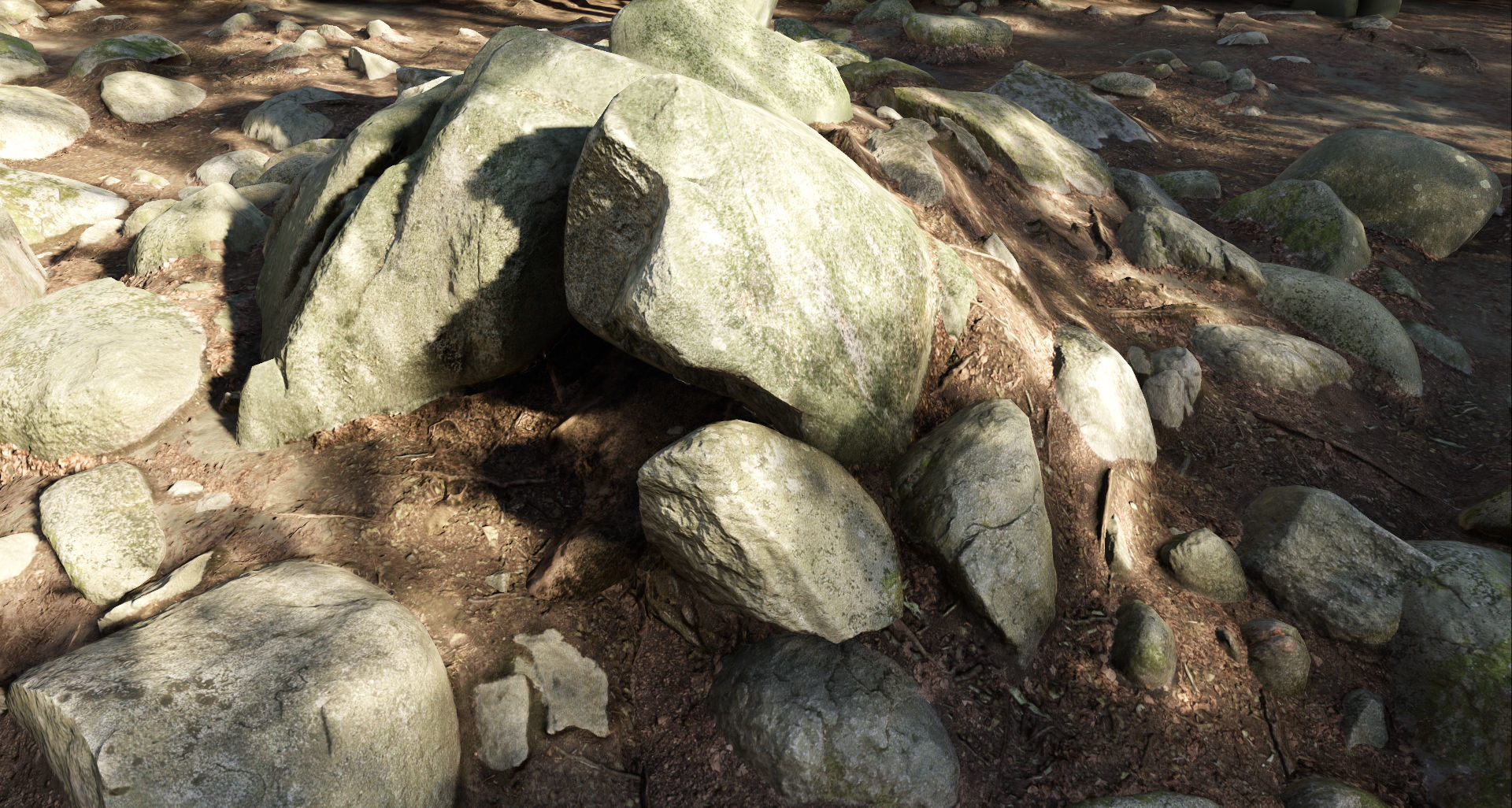 Round Forest Rocks Pack Low-poly 3D model_42