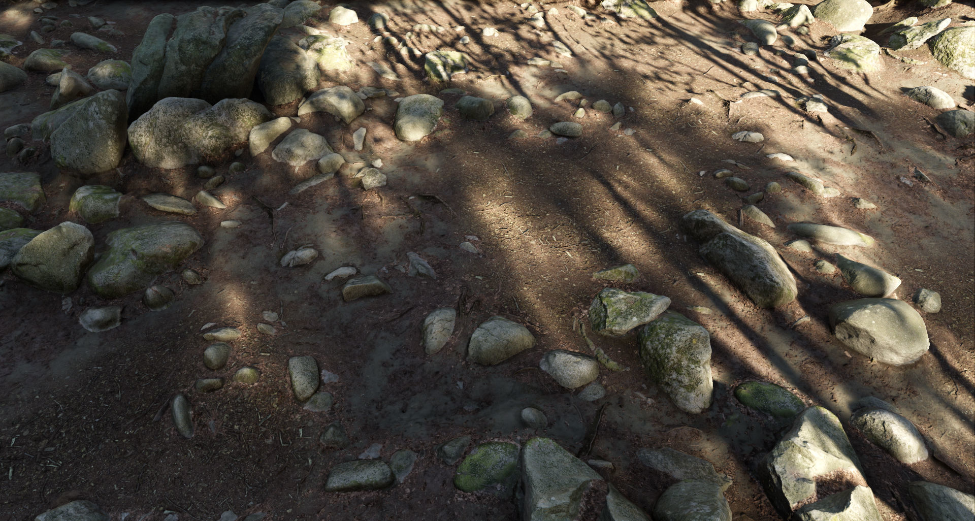 Round Forest Rocks Pack Low-poly 3D model_5