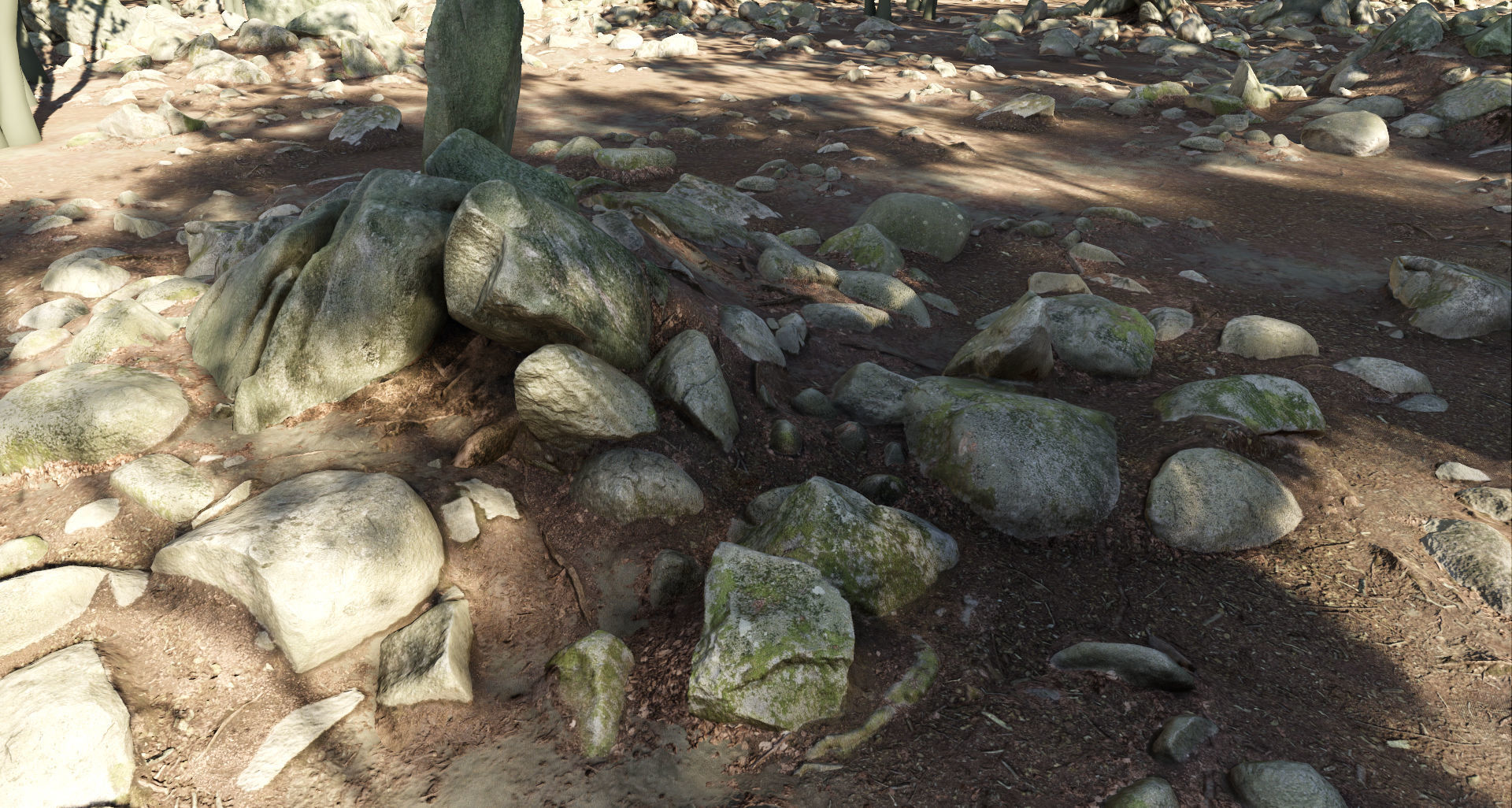 Round Forest Rocks Pack Low-poly 3D model_14