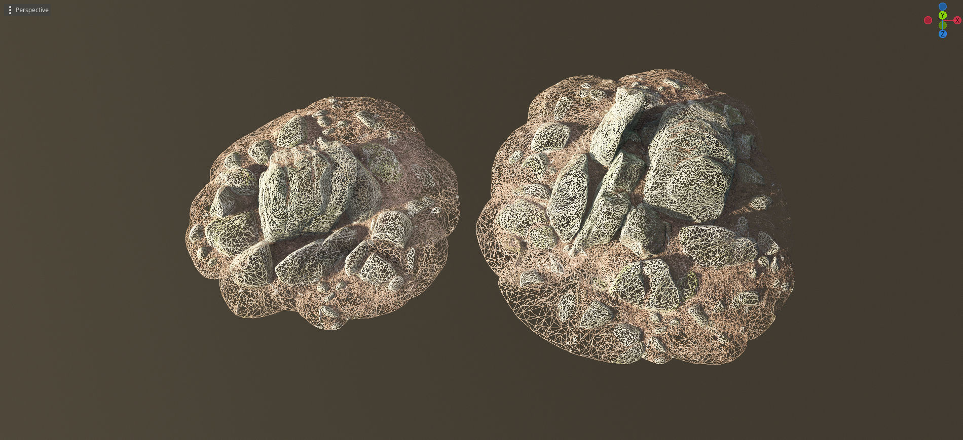 Round Forest Rocks Pack Low-poly 3D model_32