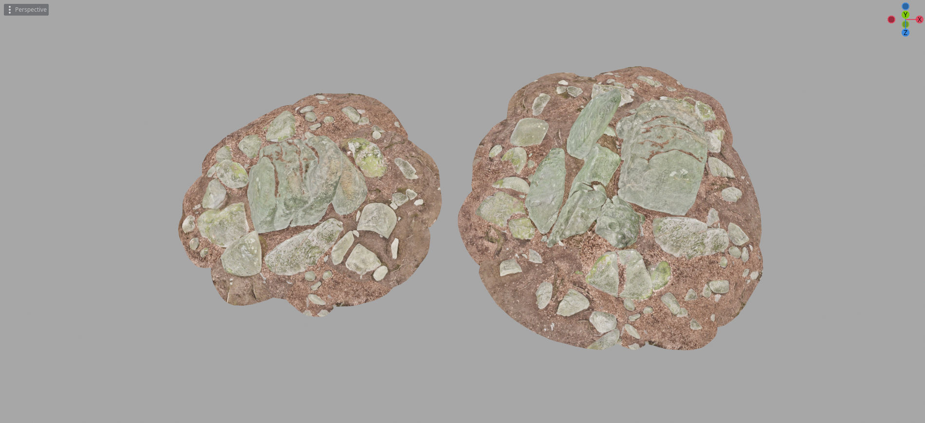 Round Forest Rocks Pack Low-poly 3D model_26