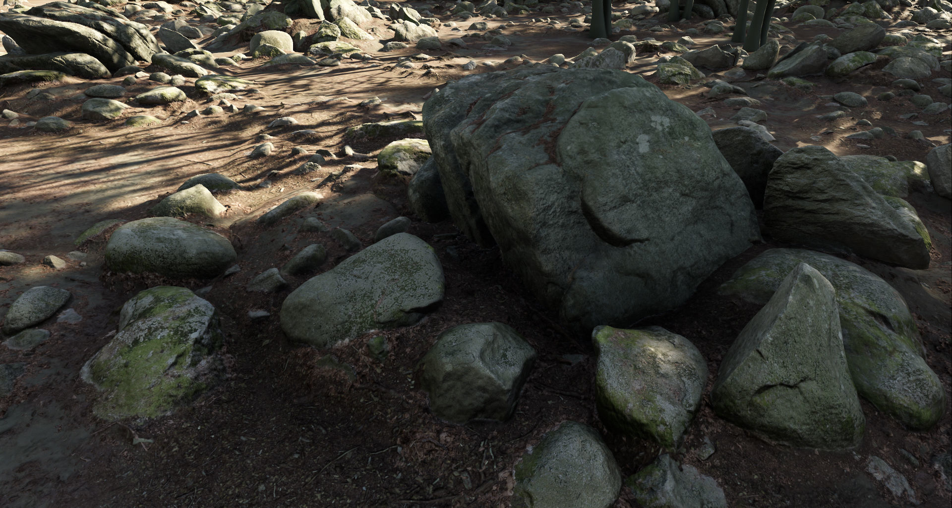 Round Forest Rocks Pack Low-poly 3D model_39