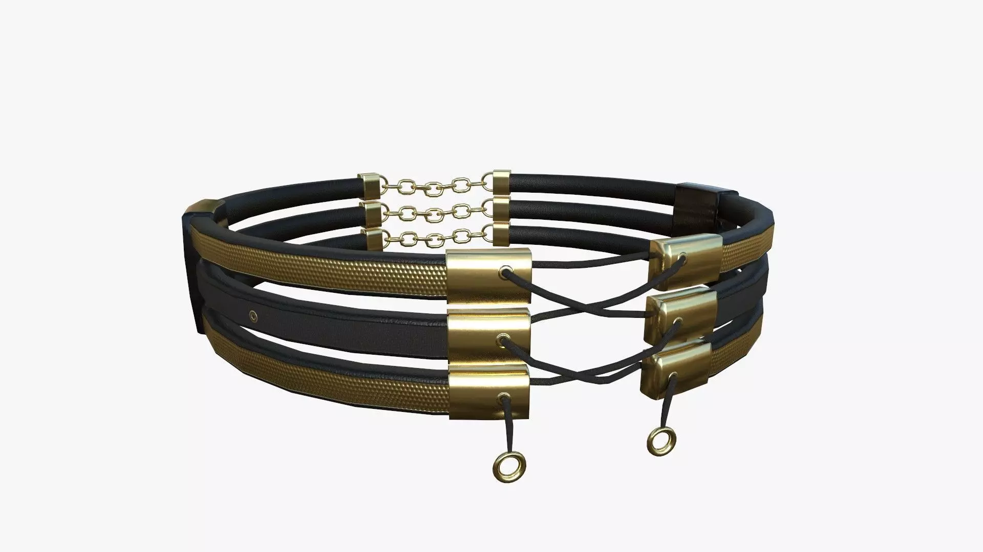 Gothic Collar G06 Gold - Character Fashion Design Low-poly 3D model