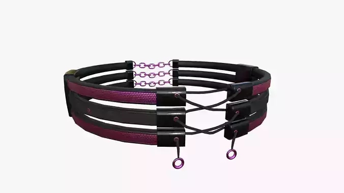 Gothic Collar G08 Pink - Character Fashion Design Low-poly 3D model