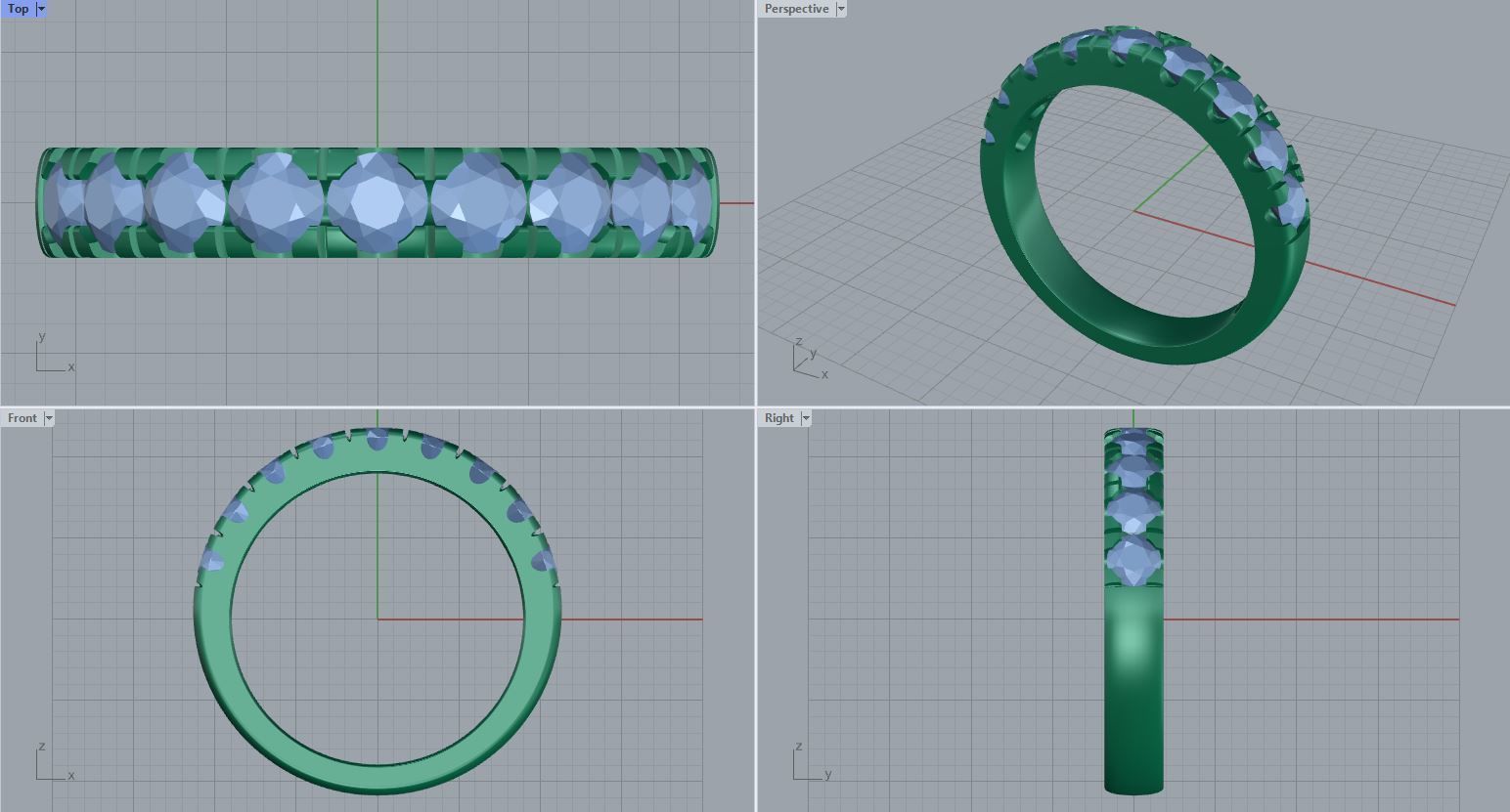 eternity ring 3D print model_1