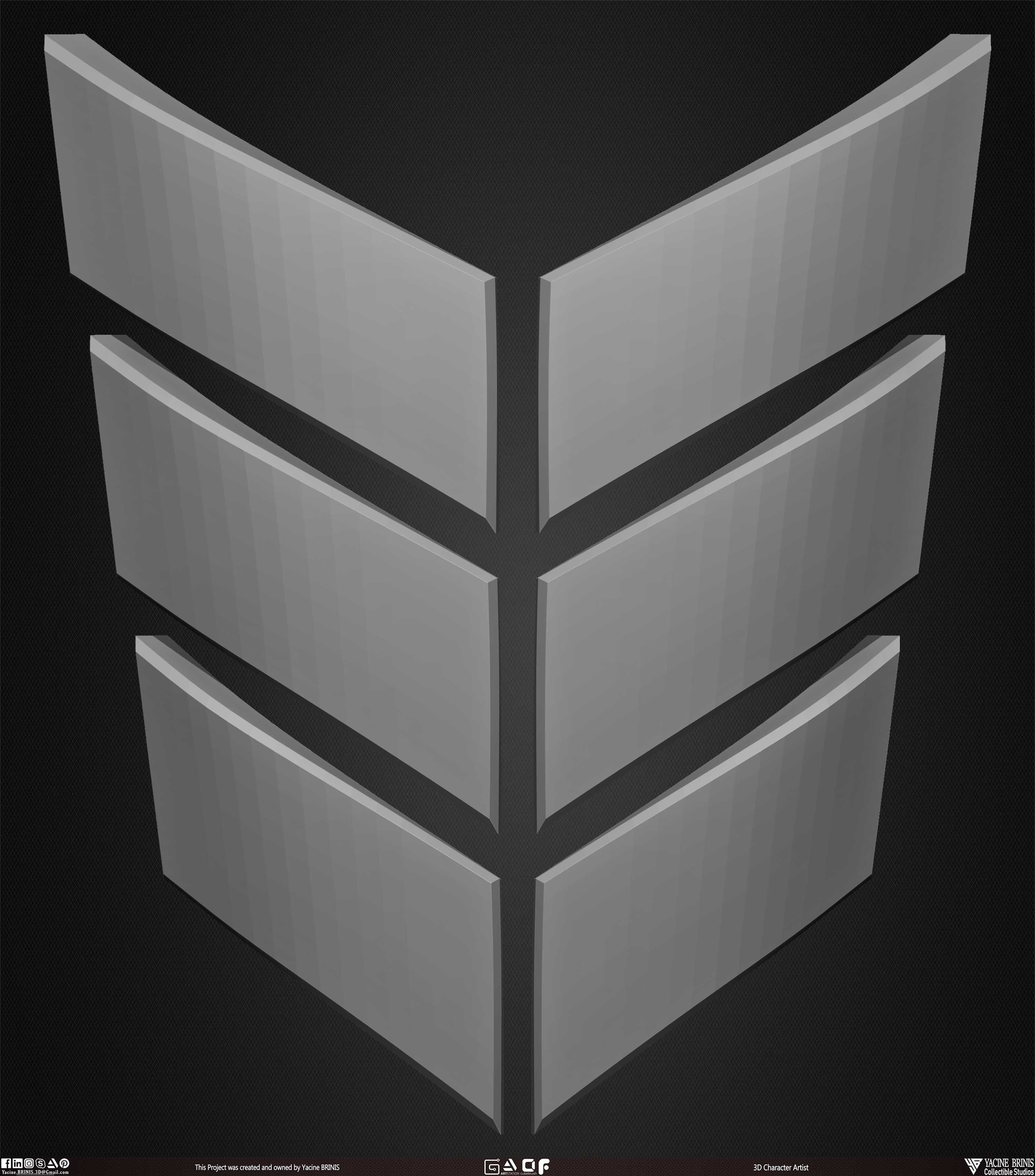 30 Armor Suit Kitbash Vol 01 Low-poly 3D model_15