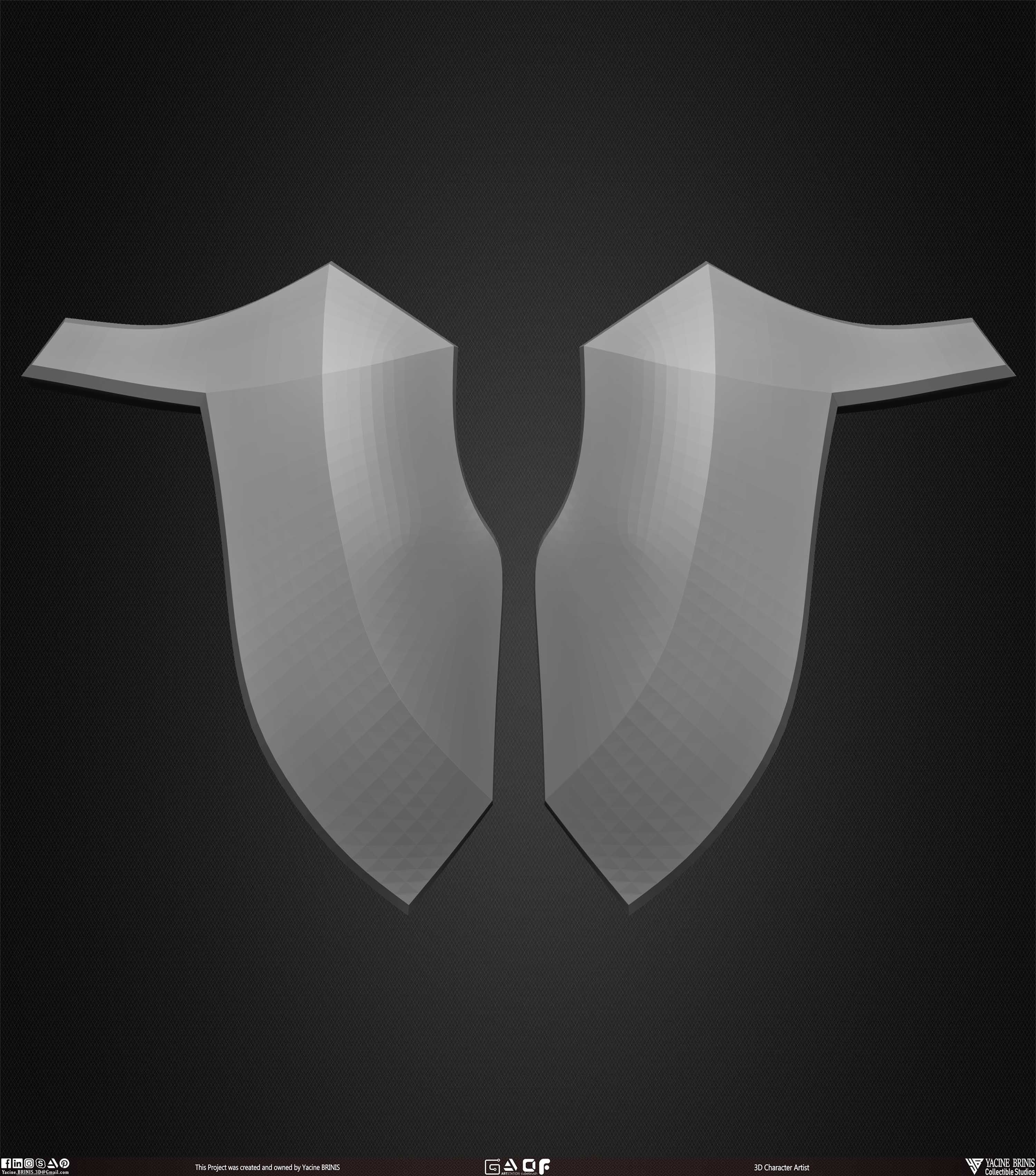 30 Armor Suit Kitbash Vol 01 Low-poly 3D model_28