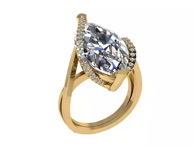 Ring267 marquise cut diamond engagement ring gold