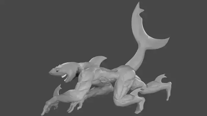 HumanShark Sculpting 3D Print -model