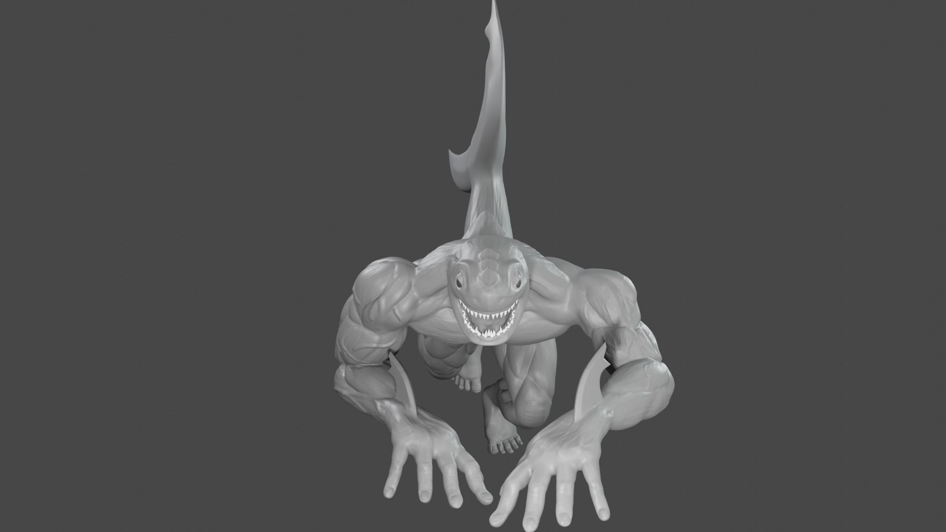 HumanShark Sculpting 3D Print -model 3D print model_3