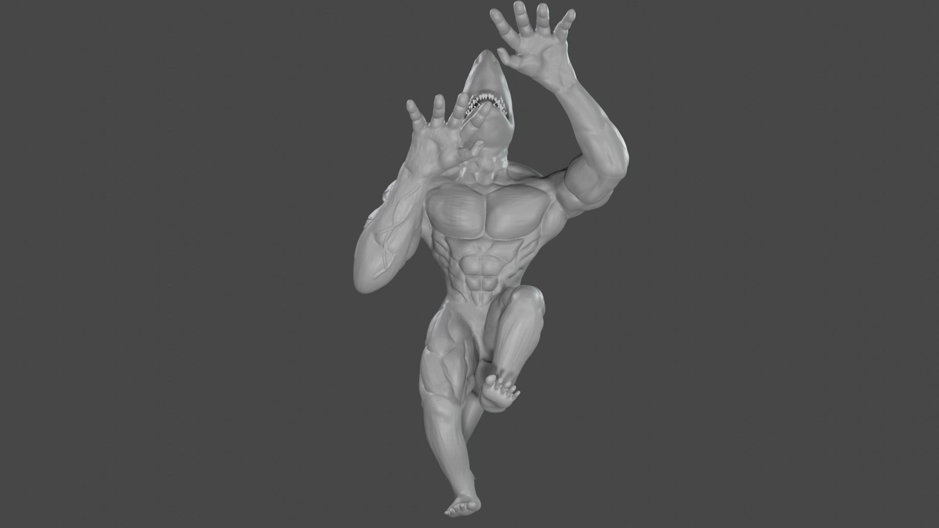 HumanShark Sculpting 3D Print -model 3D print model_5