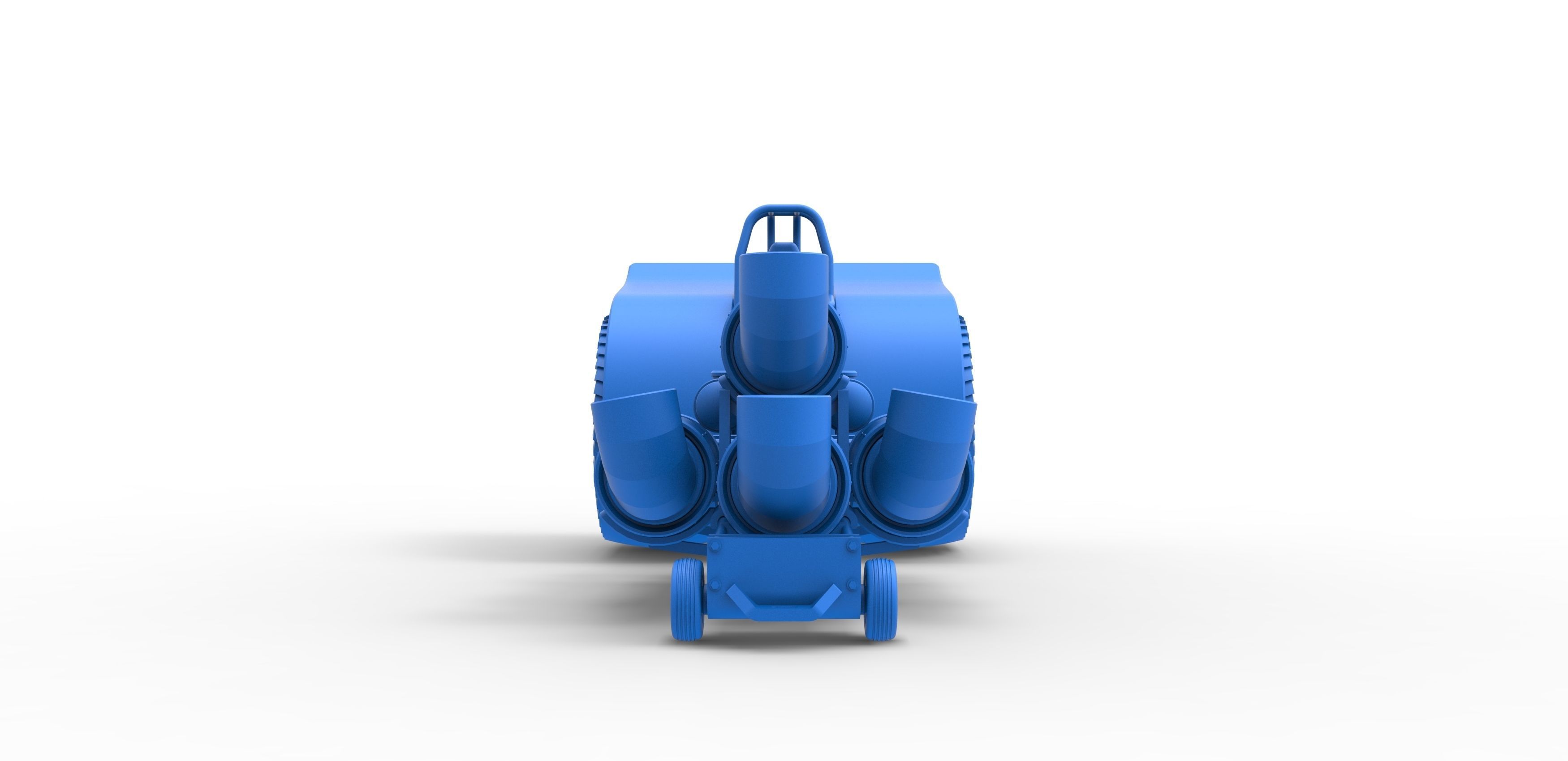 Pulling tractor with 4 jet engines V2 Scale 1 to 25 3D print model_19