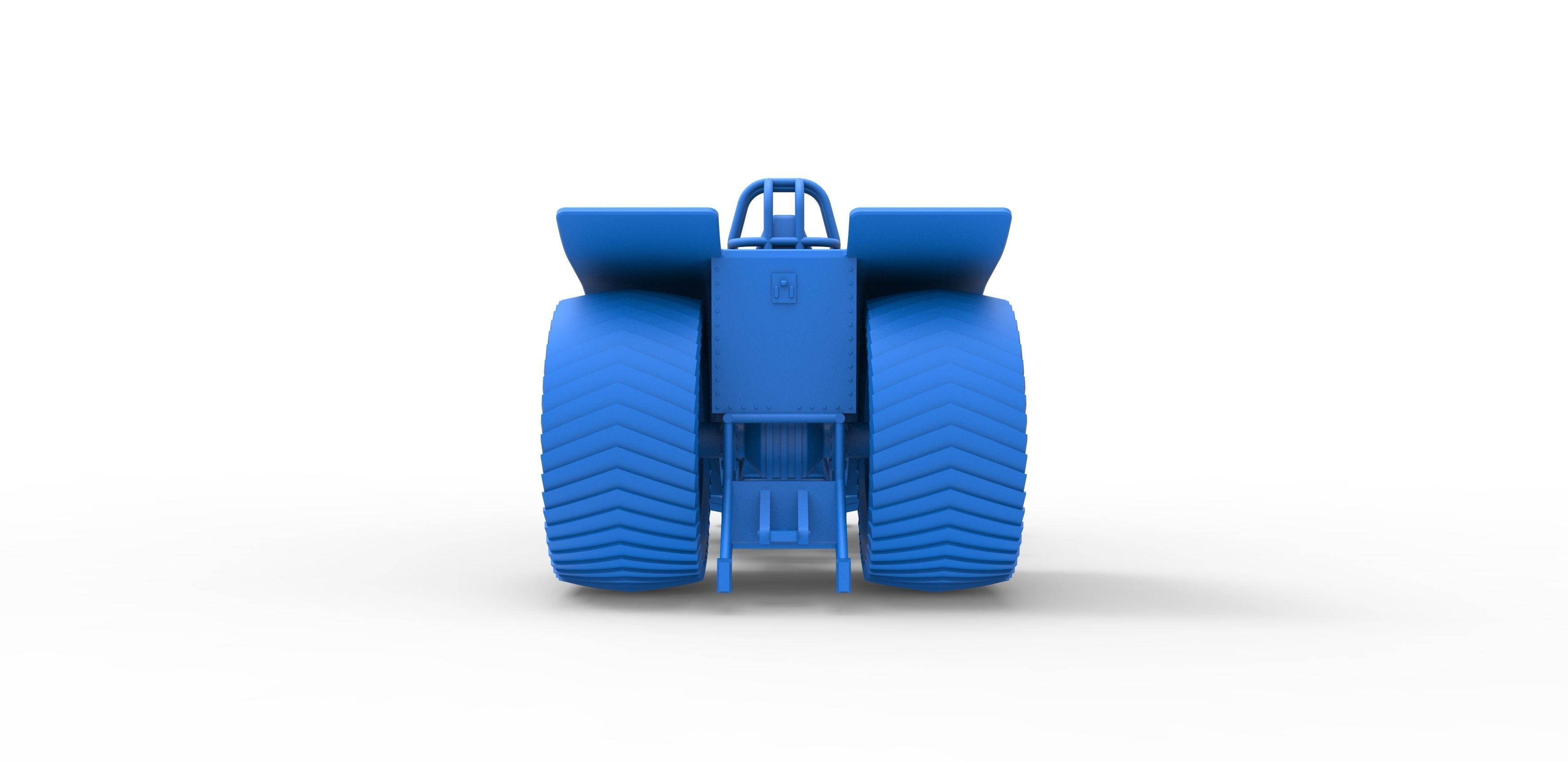 Pulling tractor with 4 jet engines V2 Scale 1 to 25 3D print model_26