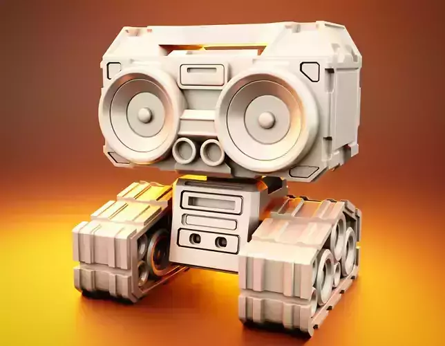 Robo-Tank 3D Print model robot with speakers 3D print model